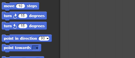 animation of move block dragging from palette to scripting area