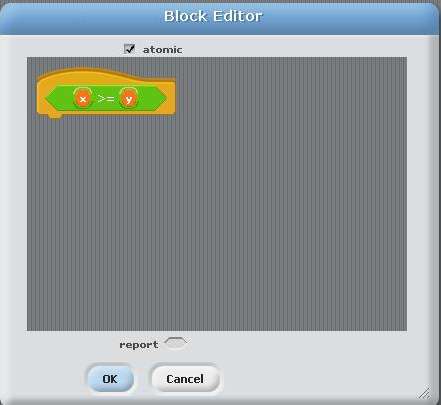 Greater than or Equal Operator Block Editor